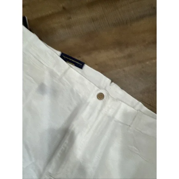 Polo Ralph Lauren Mens Classic Fit Maritime Linen Shorts White Size 48B‎ 48 NEW